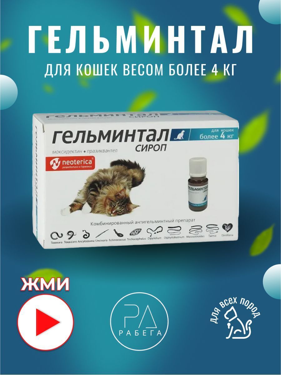 Гельминтал для кошек