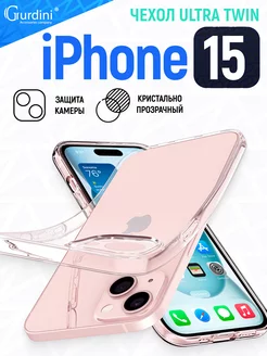 Прозрачный силиконовый аксессуар чехол на iPhone 15