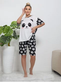 Пижама женская с шортами хлопок