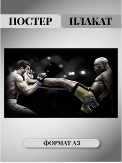 Постер плакат интерьерный на стену UFC Андерсон Силва А3