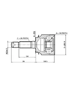 ШРУС наружный CO-3649 HONDA