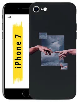 Чехол на iPhone 7 силиконовый с принтом
