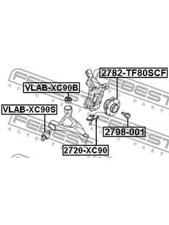 Болт крепления ШРУСа переднего VOLVO XC90 02-2798-001