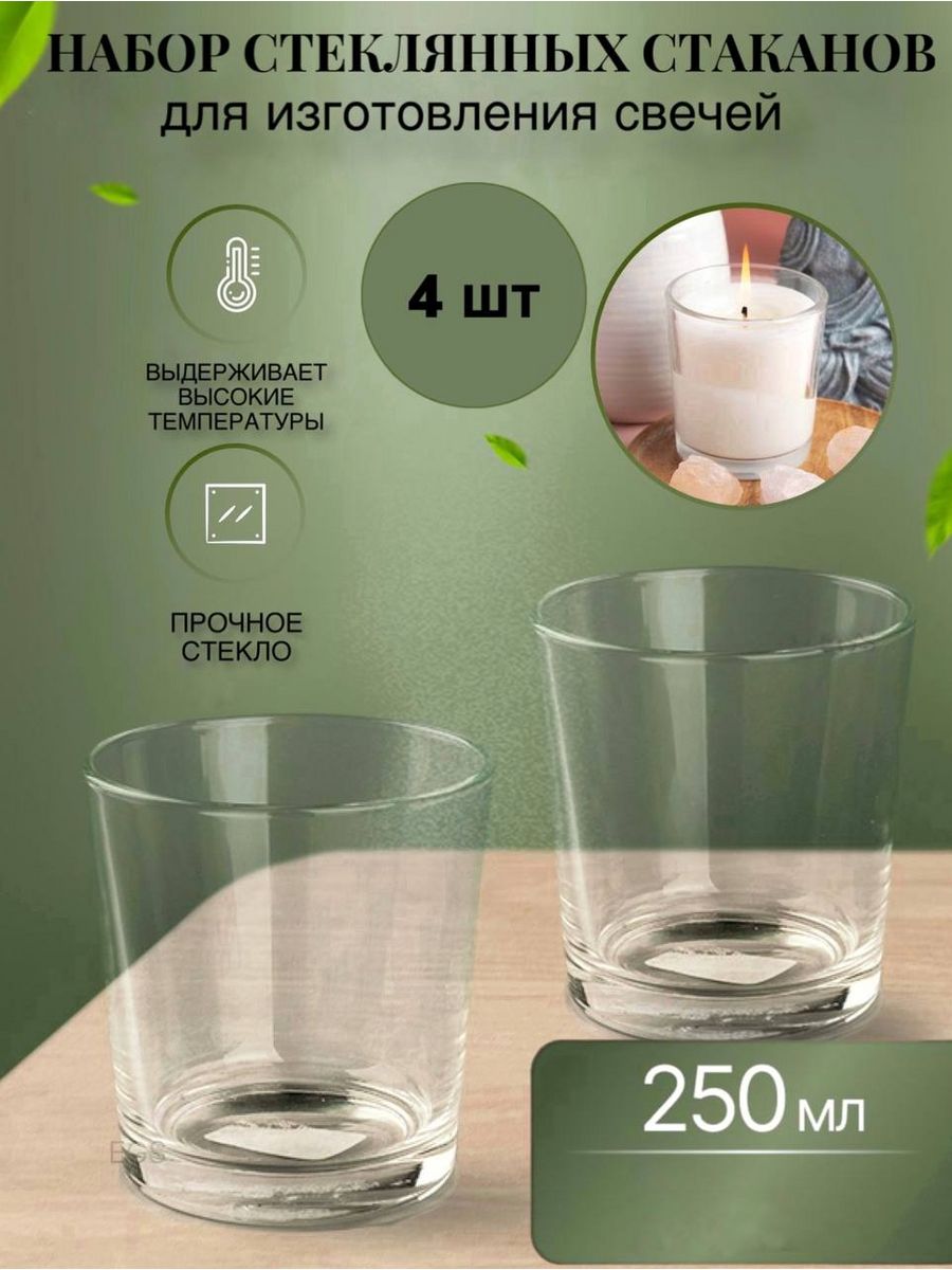 Стеклянный стакан в скандинавском стиле (7,5см*7,5см)