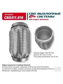 Гофра глушителя InterLock 50-120