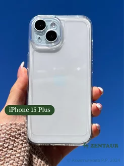 Чехол на iPhone 15 Plus силиконовый прозрачный