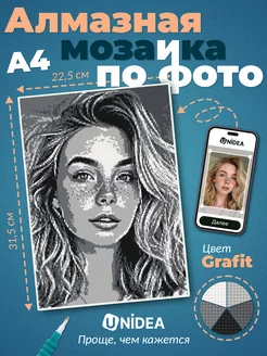 Алмазная мозаика по фотографии А4 GRAFIT