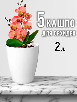 Комплект из 5ти кашпо 2,0л для орхидеи