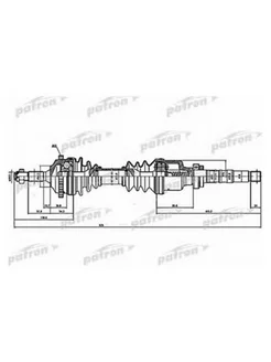 Полуось прав PEUGEOT 206 2.0i 2.0HDi 99-00i +ABS