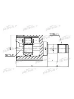 ШРУС внутренний 25x41x23 MITSUBISHI CARISMA DA 95-03