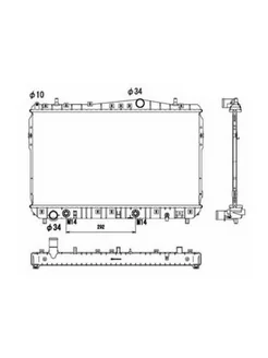 Радиатор системы охлаждения паяный Daewoo
