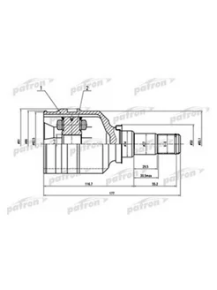 ШРУС внутренний 23x34x22 Toyota Corolla