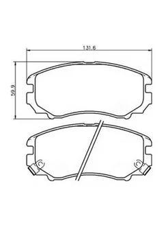 Колодки тормозные дисковые передние Hyundai Sonata