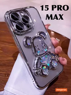 Чехол на iphone 15 pro max Мишка Bearbrick KAWS