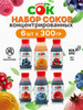 Концентрированный сок "Только СОК" набор 6 вкусов по 300 г бренд Только СОК продавец Продавец № 45706