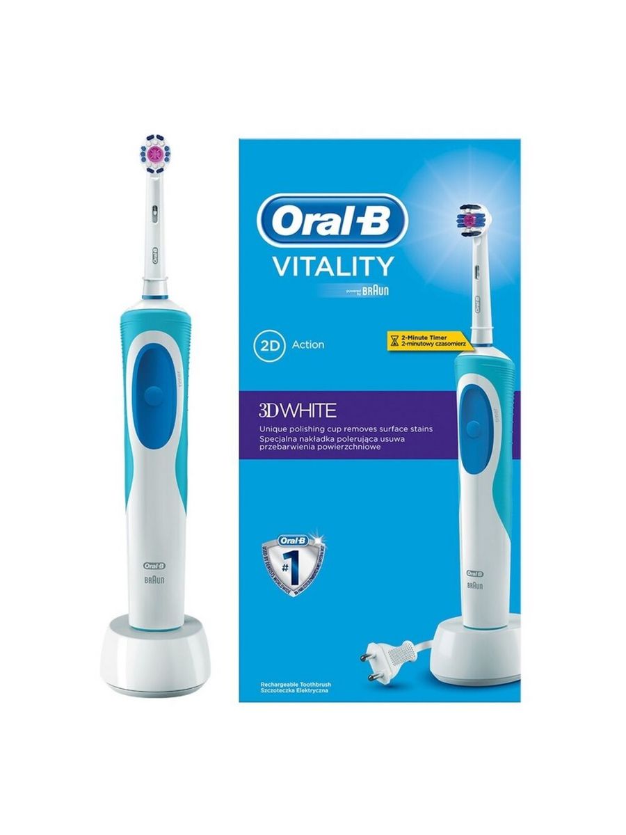 Электрическая зубная щетка отзывы. Электрическая зубная щетка oral-b Vitality 3d White Luxe. Зубная щётка орал би вай Vitality 3d White Luxe.