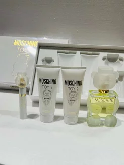 Набор духи Moschino toy 2 москино белый мишка 4в1