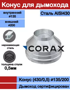 Конус для дымохода 430 0,5 Ф135х200