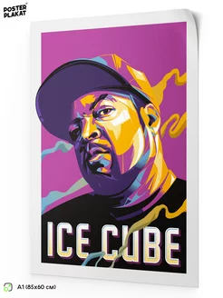 Постер ICE CUBE рэпер Айс Куб хип-хоп