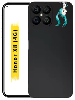 Чехол на Honor X8 силиконовый с принтом