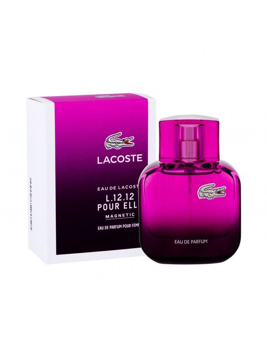 Lakoste Eau Delakoste l.12.12 pour eiie Magnetic. Лакост женский 12.12 pour elle Magnetic. Lacoste l.12.12 Magnetic pour elle, 90 мл. Духи лакост l.12.12 pour elle Magnetic.