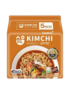 Лапша Kimchi Ramen со вкусом кимчи, пачка 80 г х 5 шт