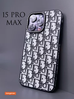 Чехол на iphone 15 pro max с принтом брендов Dior