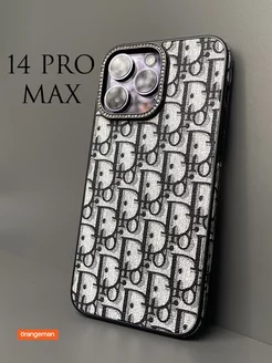 Чехол на iphone 14 pro max с принтом брендов Dior