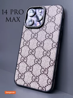 Чехол на iphone 14 pro max с принтом брендов Gucci