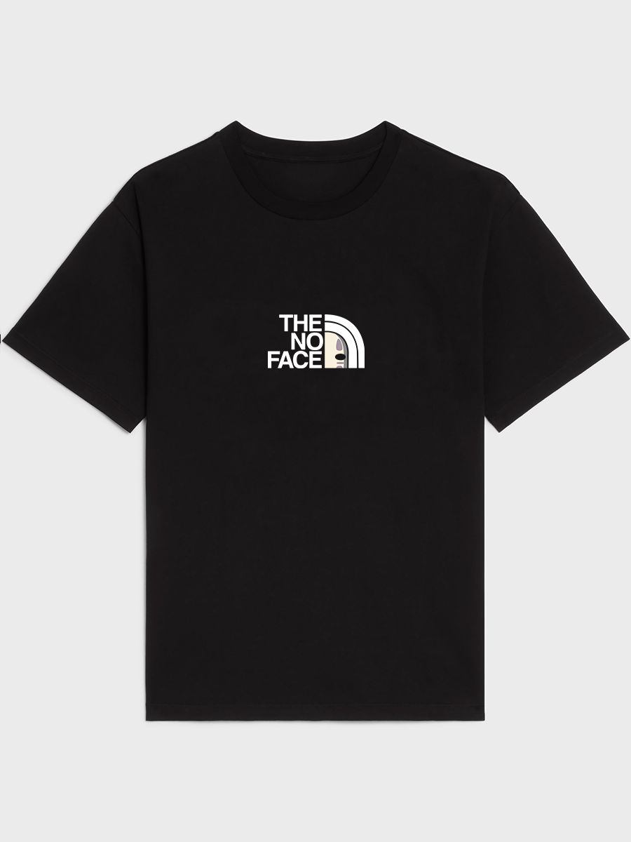 Черная футболка с принтом аниме Безликий Бог