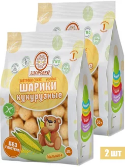 Шарики кукурузные без сахара, без глютена, 30г