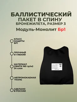 Баллистический пакет в спину бронежилета Модуль-Монолит БР1