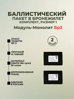 Баллистические пакеты боковые в плитник Модуль-Монолит БР2