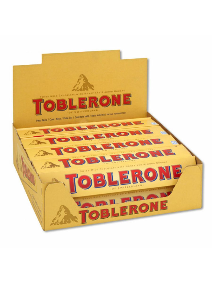 Шоколад в треугольной упаковке Toblerone