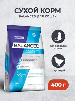 Balanced сухой корм для взрослых кошек с курицей - 400 г