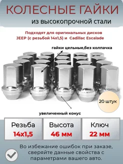 Гайки колесные резьба14х1.5