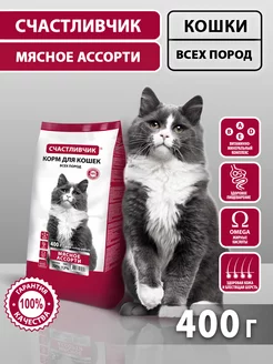 Корм для кошек сухой Мясное ассорти 400 гр