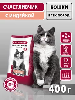 Корм для кошек сухой с индейкой 400 гр