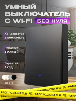 Умный выключатель с Алисой и wi-fi одноклавишный