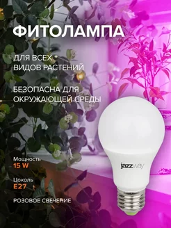 Лампа PPG A60 Agro 15w FROST E27 IP20 (для растений)