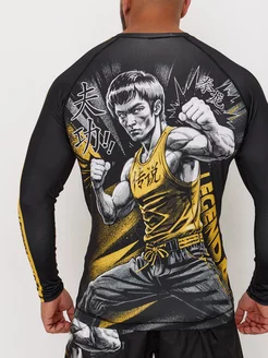 Рашгард спортивный с принтом Брюс Ли