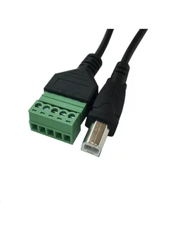 Кабель штекер USB-B - Клеммная колодка 5 Pin 30см