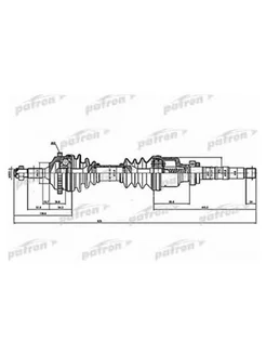 Полуось привода прав PEUGEOT 206 2 0i 2 0HDi 99 00i +ABS