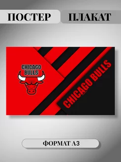 Постер плакат Чикаго Буллз Chicago Bulls