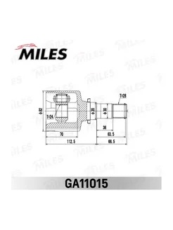 ШРУС внутренний L Mazda 3 BK 03-09 внутр. Лев