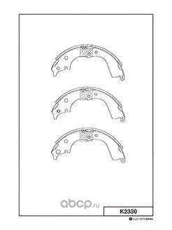 Тормозные колодки барабанные K2330, 1 комплект