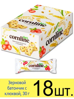 Злаковой батончик "Cornline Bar" зерновой с клюквой, 30 г