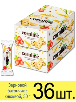 Злаковой батончик "Cornline Bar" зерновой с клюквой, 30 г