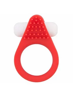 Красное эрекционное кольцо LIT-UP SILICONE STIMU RING 1 RED