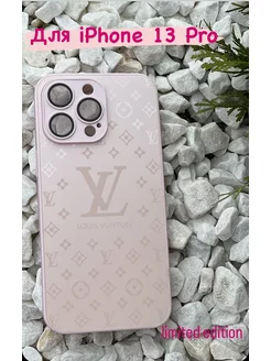 Чехол на Iphone 13 Pro с принтом Louis Vuitton стеклянный